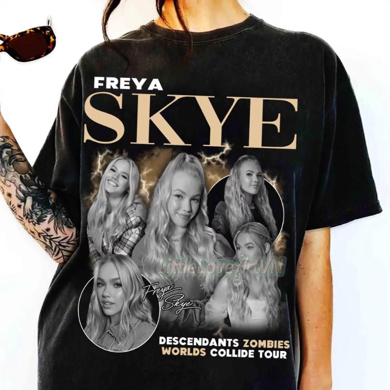 90s Retro Freya Skye Tshirts Descendants of Zombies World Tour Tshirts Concert Tshirts for Unisex and Women