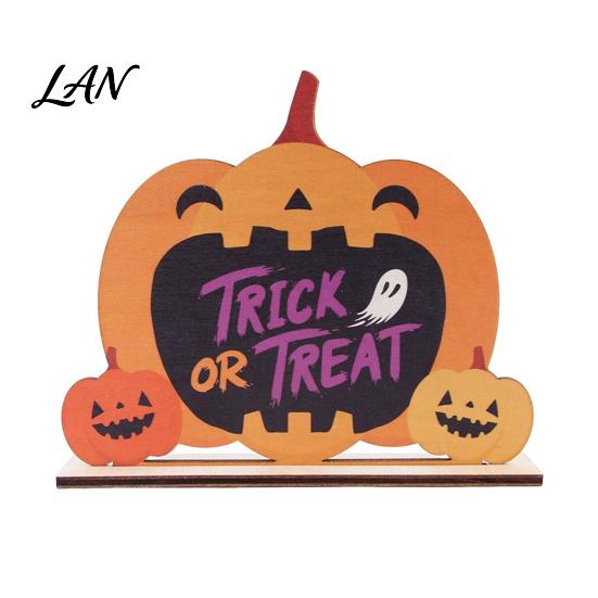 Halloween Home Festive Decor Wooden Table Sign, Cute Pumpkin Boo Ghost Centerpiece Tabletop for Indoor Mantel Fireplace Decorative Fall Sign