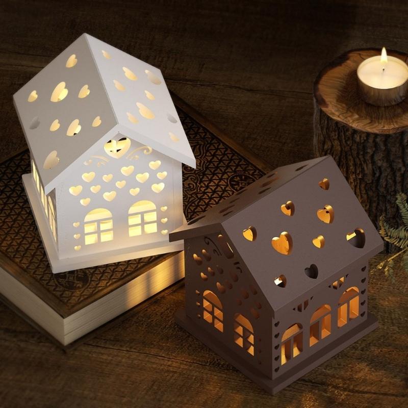 House Shaped Candlestick Silicone Mould Plaster Resin Making Molds 3D Candle Holder Gypsum Mold Table Decorations