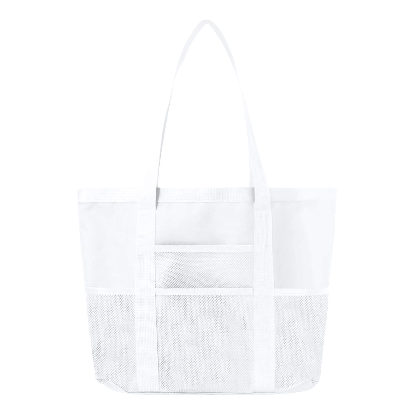 

Персонализированная индивидуальная вышивка, ручная пляжная сумка, сумка для фитнеса и плавания, большая вместимость, портативная сумка для хранения One Size белый