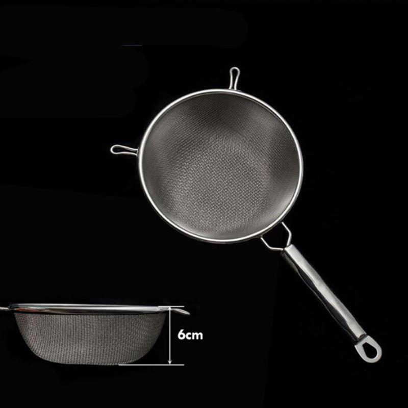 304 Nerezový cedník pro domácnost Háček s dvojitým uchem Pevná rukojeť Křížově tkaná síťovina Filtr Kuchyň