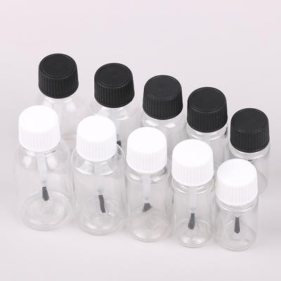 5/10/15/20/30 ml Kunststoff nachfüllbare leere Nagellackflaschen auslaufsichere Vorratsgläser Flüssigkeits-Leerflasche mit Pinselkappe DIY Craft