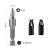 2 PCS Accessories Steel Special Batch Head Assemble Solidly Screwdriver Bit Parts 6.35MM a-buckle Connector Bench Drill