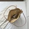 Summer straw bag women's 2025 new large-capacity woven shoulder bag high-end texture niche commuter tote bag