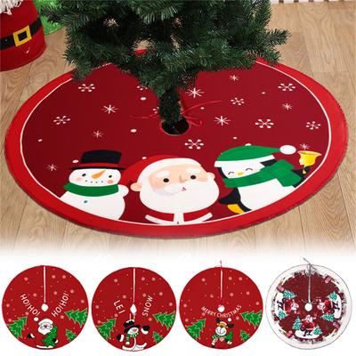62CM Cartoon Christmas Tree Skirt Crafts Tree Surround Base Set Merry Christmas Decorations for Home Xmas Ornaments Navidad