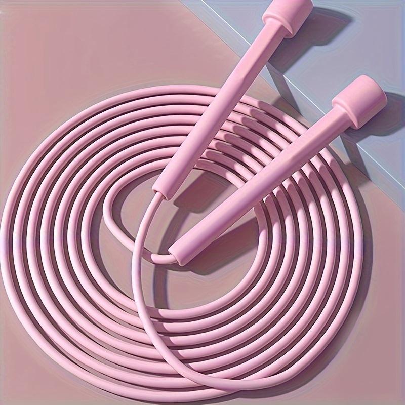 Adjustable Pink Jump Rope for Fitness & Weight Loss - Durable, Solid Color, Ideal for Exercise and Body Toning, Gym Accessories