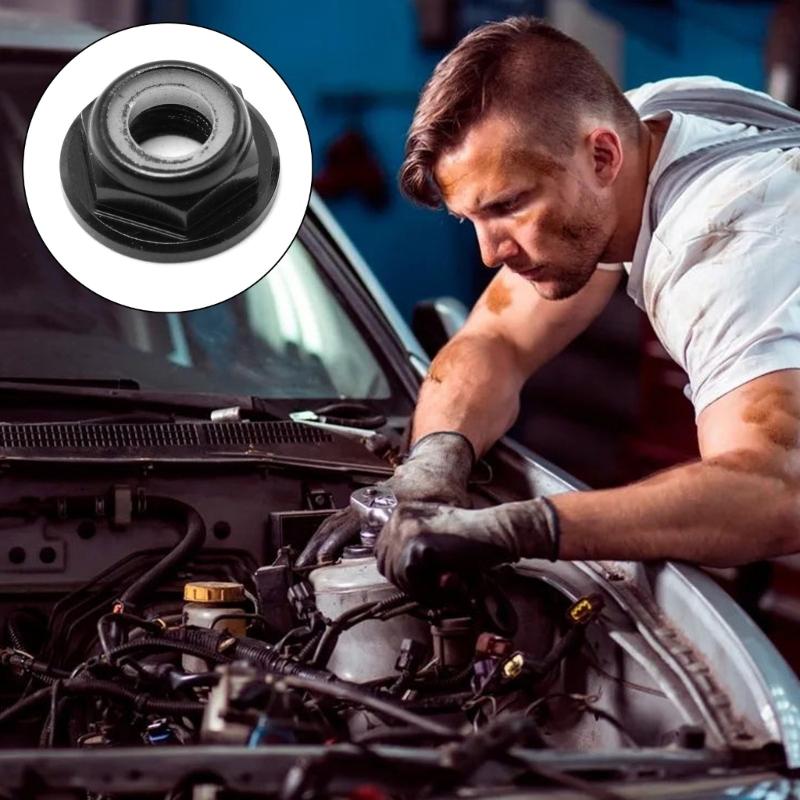 10Pcs Aluminum Flange Nylon Insert Nut Locking Hexagonal Lock Nut Slip Lock Nut For Mechanical Automotive Application