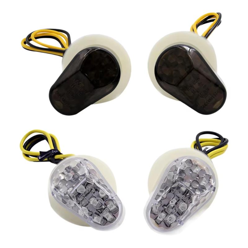 2PCS Low Power Motorcycle LED Turn Signals Super Bright Flashing Indicator Lamps for Cafe Racer Dirt Motorbike