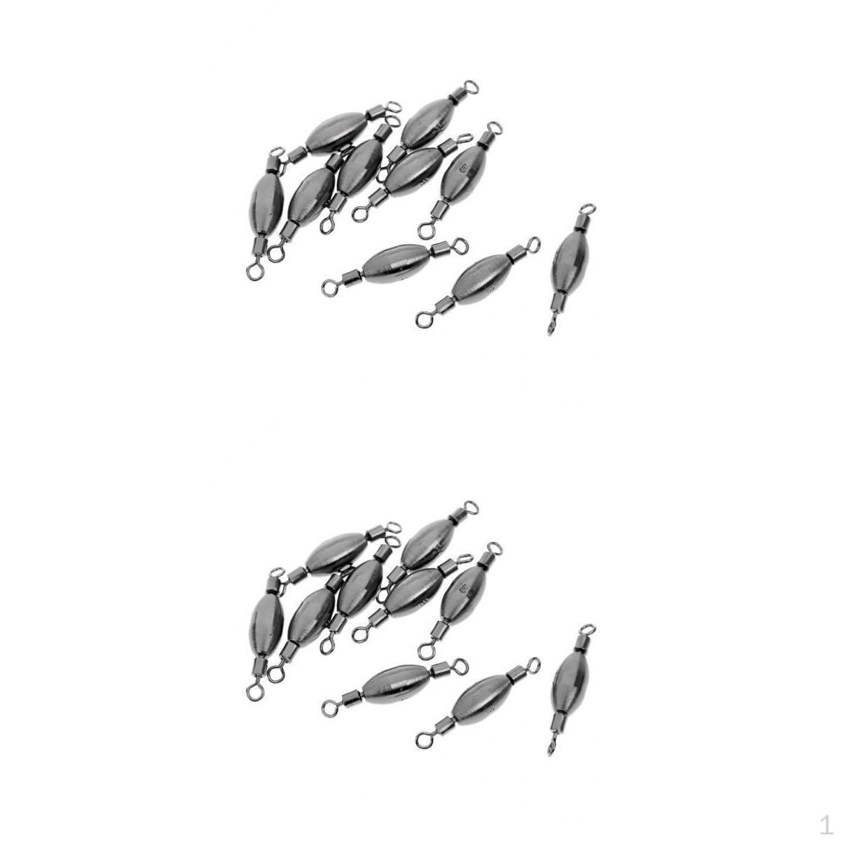 

Упаковка из 20 рыболовных вертлюжков Быстросъемный коннектор для грузила/противовеса 0.3/0.8