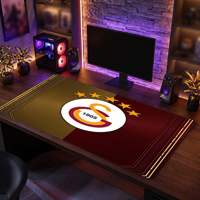 Tappetino per Mouse con Motivo a Tema Galatasaray FC, Tappetino da Scrivania XXL per Gaming con Logo Calcistico, Tappetino Antiscivolo per Mouse del Computer