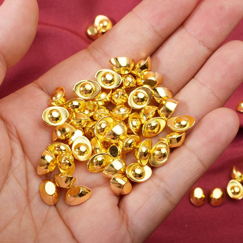 

Mini Gold Ingot Ornament for Wealth and Home Decoration