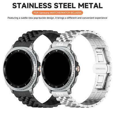 Pasek ze stali nierdzewnej do Samsung Galaxy Watch 8 40 44MM/8Classic Metalowy pasek bransoletka do Galaxy Watch Ultra 2025 Pasek Correas