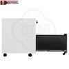 Three-Drawer Metal Mobile Filing Cabinet - Desk-Side A4 Steel Storage