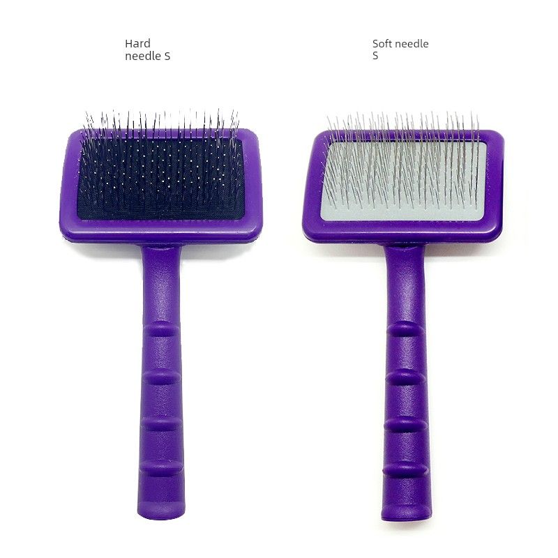 

Jinpizi Pet Supplies Dogs and Cats Comb Small Size Dogs Bichon Teddy Pull Hair Comb Corgi and Shiba Inu Float Hair Cleaning Handy Gadget Soft needle S + hard needle S