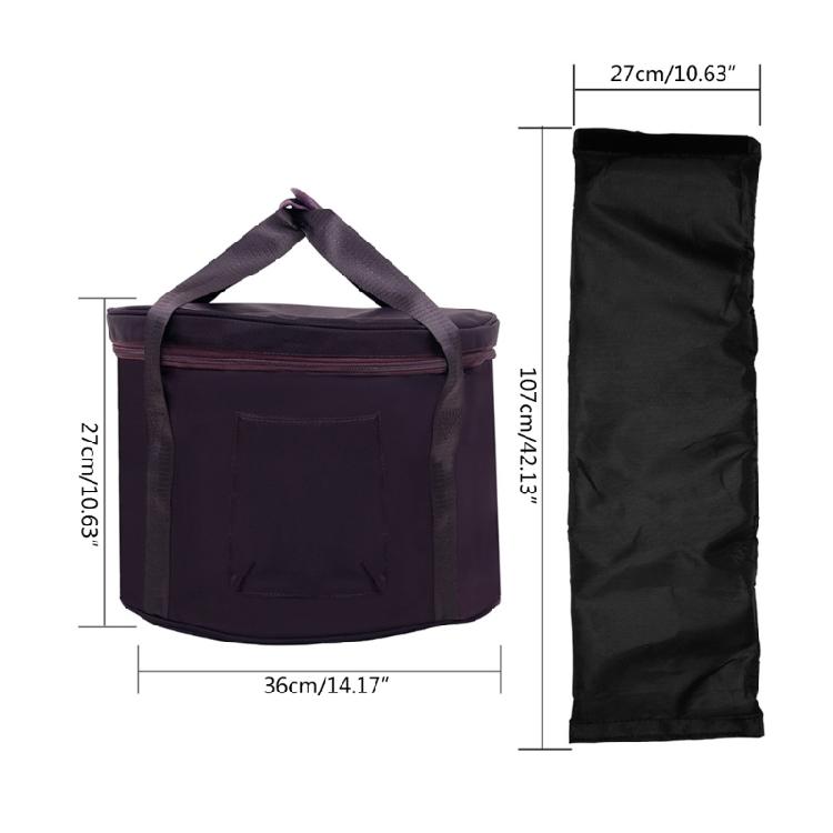 Bolsa de transporte acolchada gruesa para cuenco tibetano de yoga, bolsa de viaje con correa de transporte