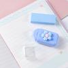 8Pcs Stationery Set with Pencils, Ballpoint Pens, Erasers and Pendants. 5 Styles Optional for Writing and Decorating.