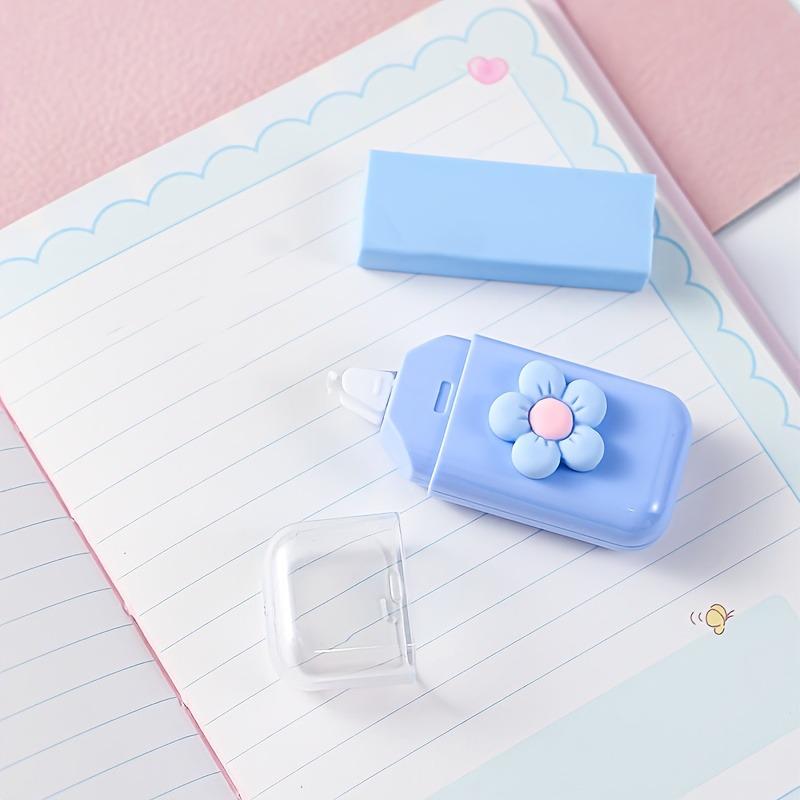 8Pcs Stationery Set with Pencils, Ballpoint Pens, Erasers and Pendants. 5 Styles Optional for Writing and Decorating.