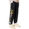 Anta X Solid Color Printed Drawstring Fleece Cuffed Sports Pants Unisex Pants Black 172248313-2