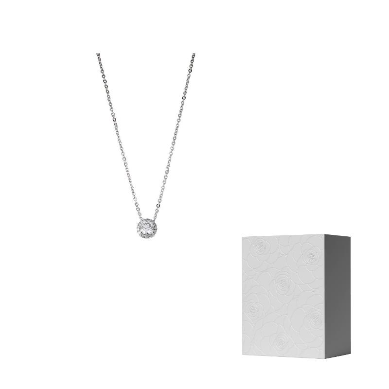 Swarovski Una Rhodium plated Necklaces Womens Silver