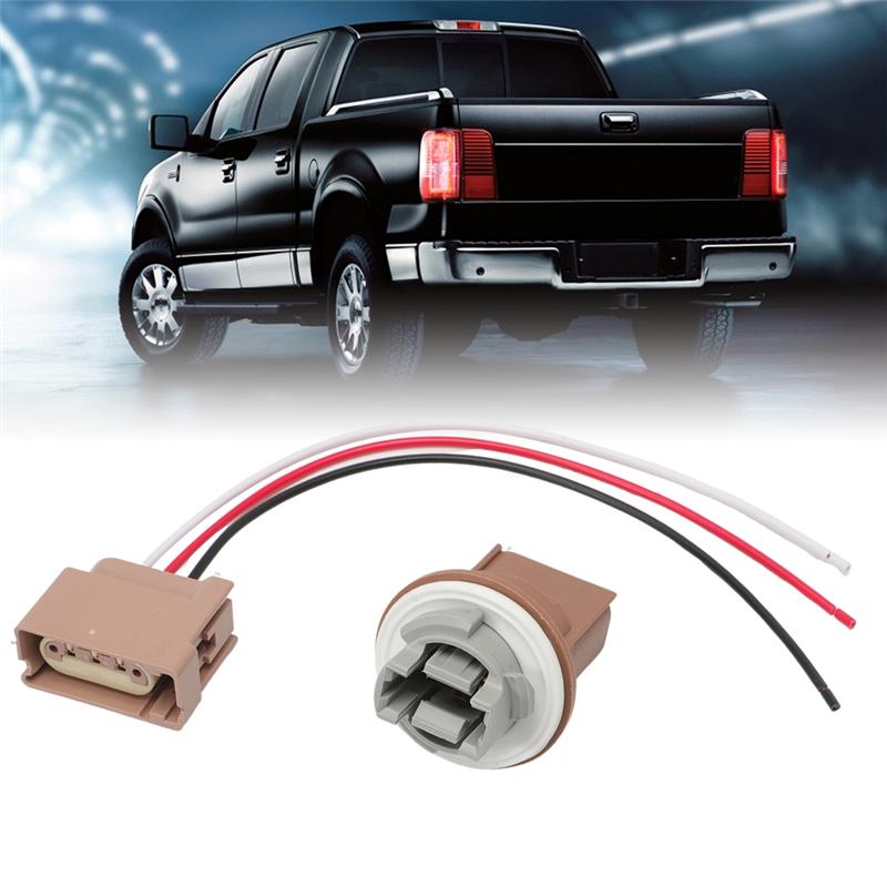 Ac29-Tail Light Signal Brake Lamp Socket Harness Set 2PCS For Ford F-150 F-250 F-350 Super For Duty Lincoln YF1Z13411CA