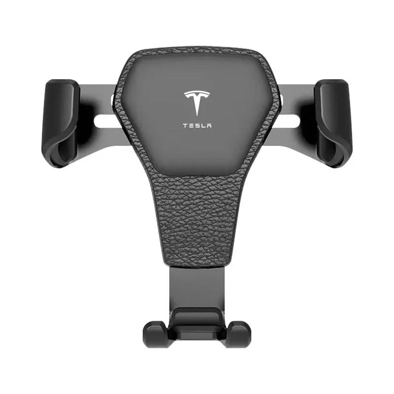 Car Sticker Tesla 1pcs Gravity Car Phone Holder Air Vent GPS Stand Vent Clip Multiuse Car Accessories for Tesla Model 3 Model S