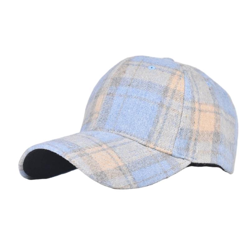 Herbst Winter Hut Herren Frühling Sommer Outdoor Sonnenschutz Visier Klassische Karierte Baseballkappe Hartschalen-Kappe Damenmütze Warme Schirmmütze