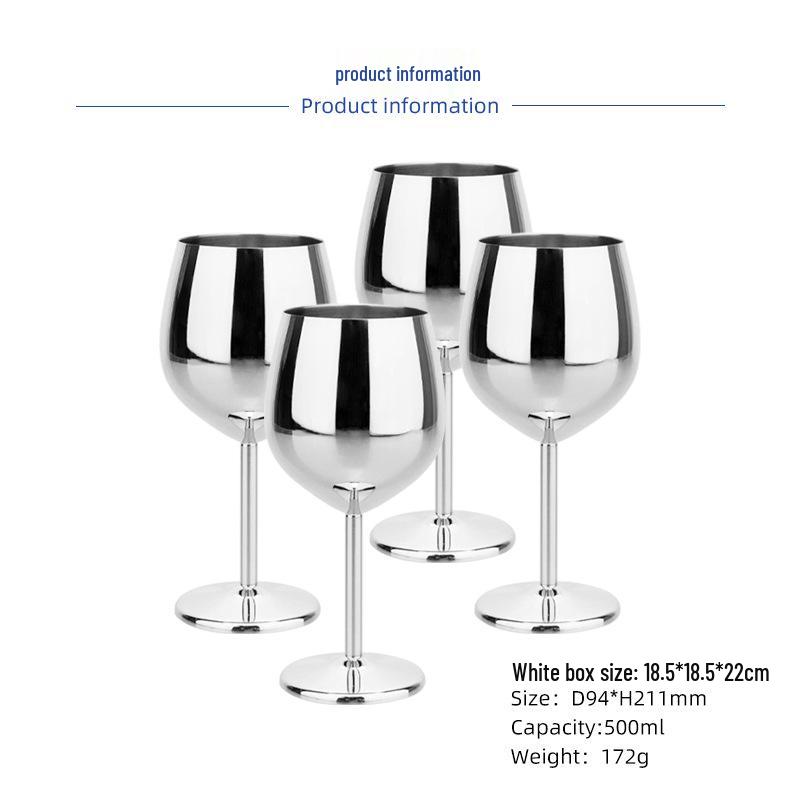 Europäisches Luxus-Wein- und Champagnerglas aus Edelstahl