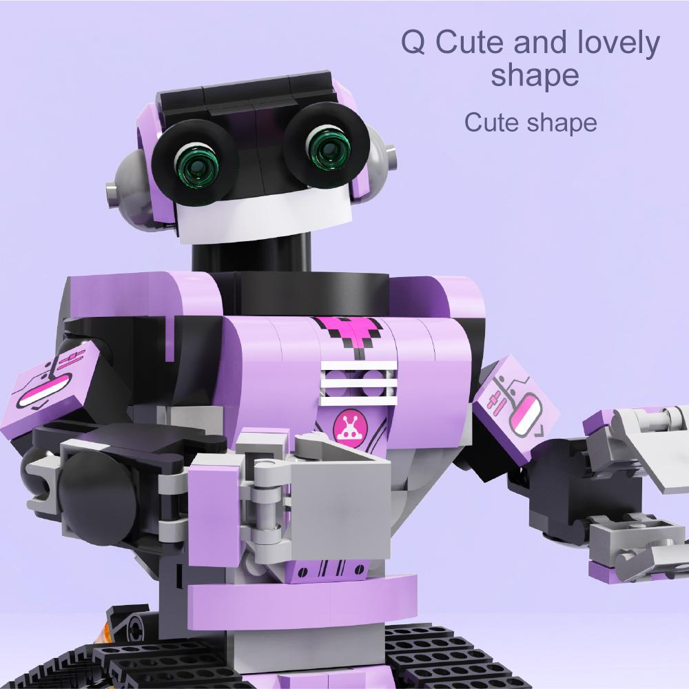 319 delar Stad Elektrisk Robot Fjärrkontroll Byggklossar APP-programmering Spårfordon Klossar Leksaker för Barn Gåvor