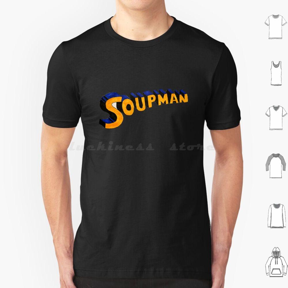 Soupman Funny Logo T Shirt Big Size 100 Cotton Superhero Comicbook Funny Superhero Soup Logo Comics S