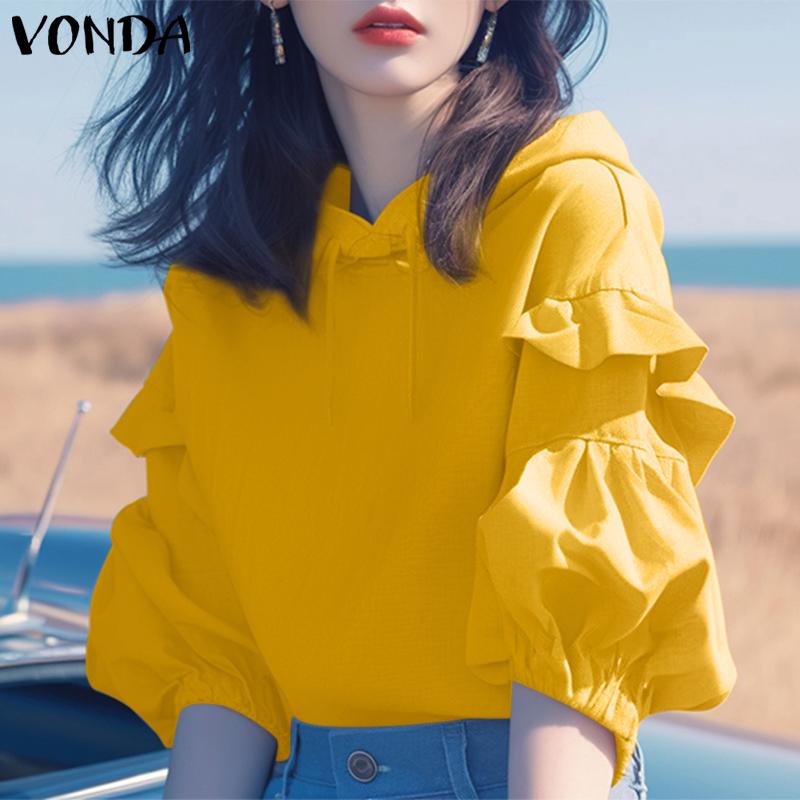 

VONDA Женские летние блузки с короткими рукавами и капюшоном M розовый