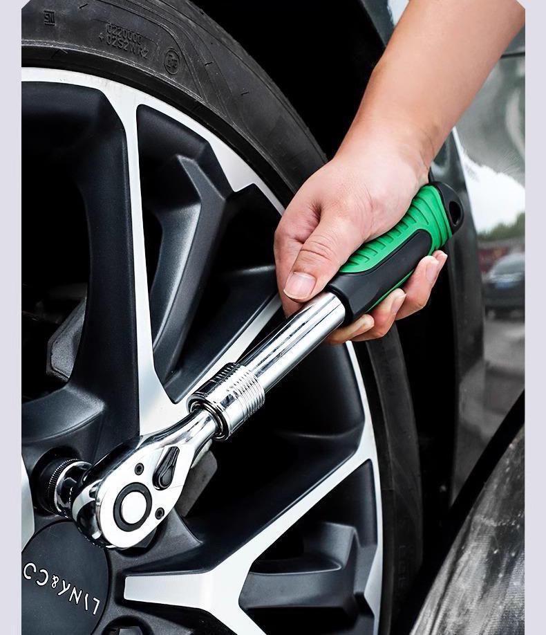 1/4" Mini Telescopic Ratchet Wrench - Two-Way Quick Release for Auto Repair & Maintenance