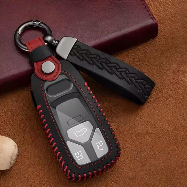 

Прочный чехол-накладка для автомобильного ключа-пульта для A4 B9 A5 A6 8S 8W Q5 Q7 4M S4 S5 S7 TT TTS TFSI RS Защита Бесключевой доступ чёрный