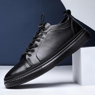 Dernières Baskets Noires en Cuir Véritable pour Homme Chaussures Décontractées pour Homme Mocassins Confortables de Luxe Design Dernière Arrivée