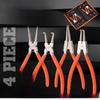 4Pcs 7" Circlip Pliers Set Internal / External / Bent / Straight Ring Remove Tools