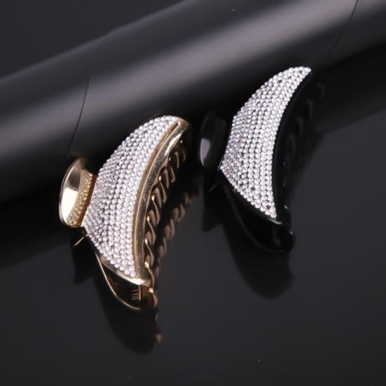 Pinza per Capelli a Pinza Piena di Strass per Donna Porta Coda di Cavallo Accessorio per Capelli
