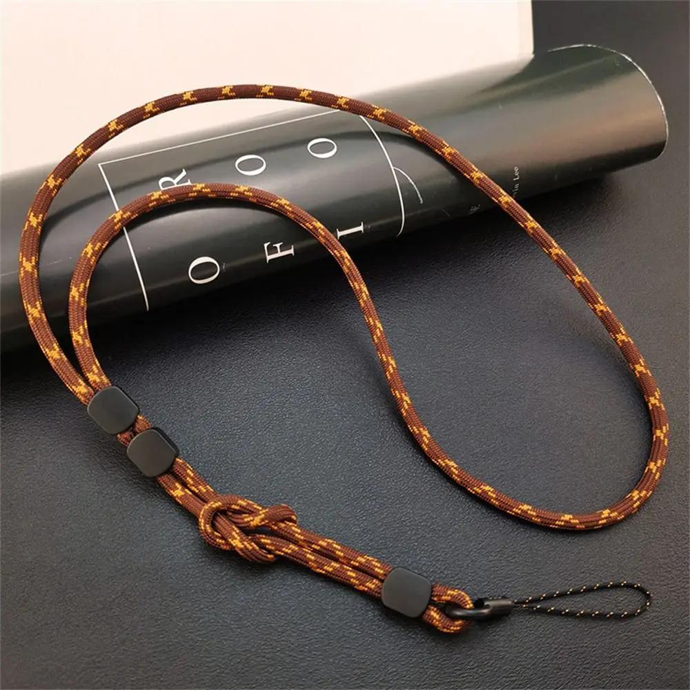 

Long Neck Hanging Chain Hand-woven Mobile Phone Lanyard Strong and Length Adjustable Dual-use Lanyard Phone Anti-lost Pendant коричневый