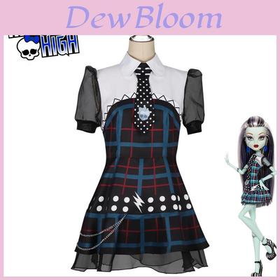 Monster High Frankie Stein Cosplay Dress With Soft Nylon Material For Anime Role Play