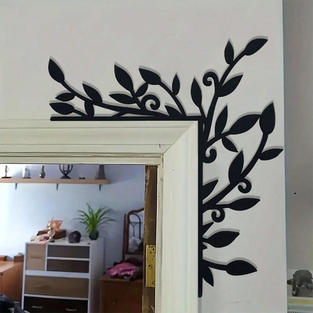 

1 шт. Цветочное растение, железный дверной уголок, украшение на стену из металлического дверного угла, металлический знак на дверь сверху, металлическое украшение на дверной уголок TY7325 разноцветный