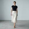 Shop   Women Backbanding Double Layered Sheer Layered Wrap Skirt Ivory Stj Wsk  