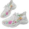 Large size printed casual shoes for women's summer new comfortable and breathable fly-woven sports shoes for women