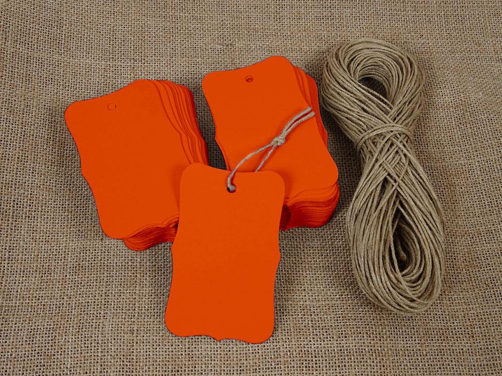 100 peças de etiquetas para pendurar lembrancinhas de casamento Bonbonniere, cartão de presente, formato retangular, com barbante de juta natural grátis