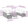 Garden Sofa Set with Cushions 10 Pcs Light Grey Poly Rattan