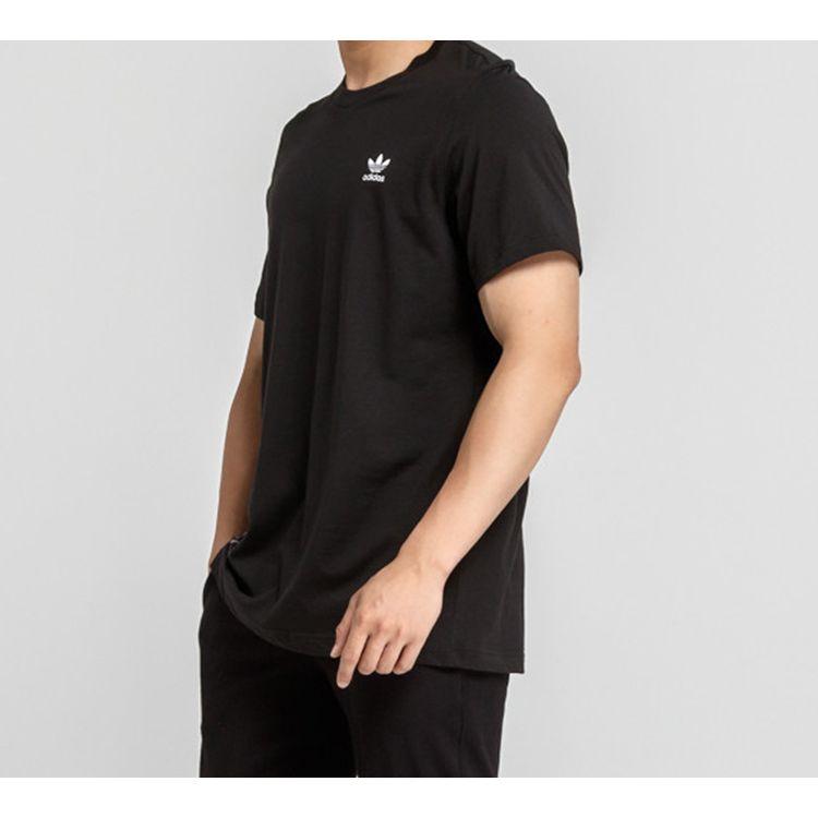 Adidas Originals Trefoil Side Cashew Print Sports Short Sleeve T-Shirt Men Tops Black DV2042