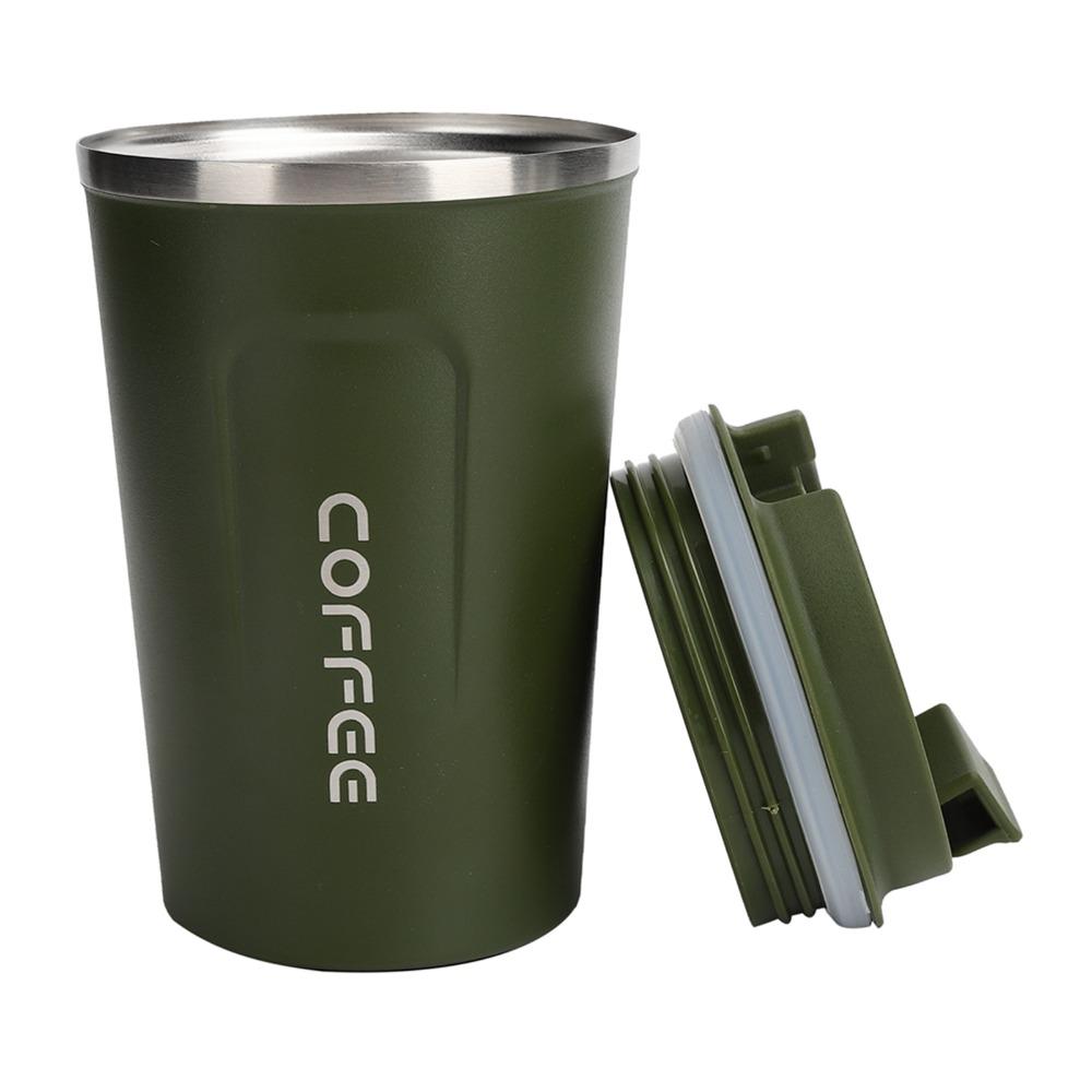 Vacuum Insulated Coffee Cup Double Layer Stainless Steel Mug Portable Travel Mug  Hot Drinks