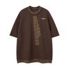 Men's Casual Short Sleeve Color Block Crew Neck T-Shirt with Embroidered Tie Design