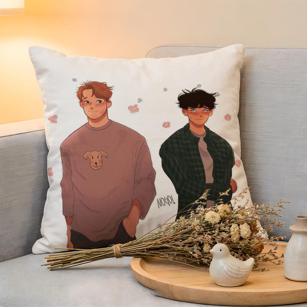 Cushion Cover Linen SkinFriendly Soft Decorative Case For Sofa Home Decor HHeartstopper Pillow cover