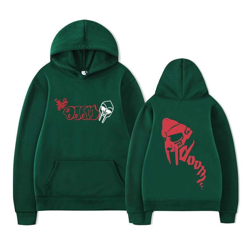 DOOM Rapper Mf Doom Madvillain Metal Face Graphic Print Hoodie