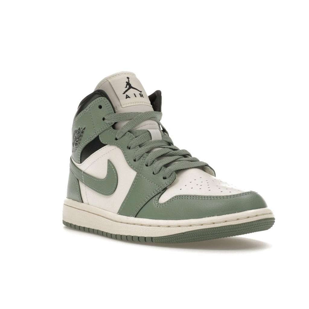 Air Jordan 1 Mid Jade Smoke Women Sneakers Green Sail Anthracite BQ6472-130