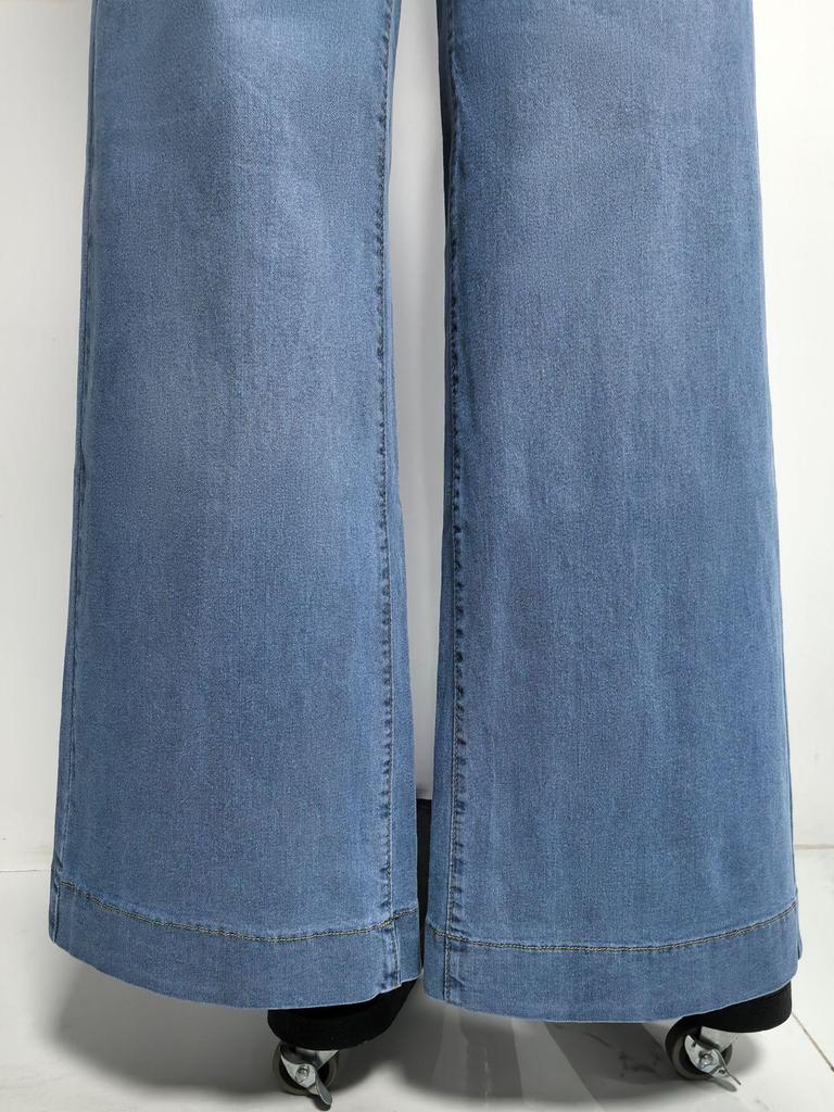 Spring/Summer 2026 Retro Washed Wide-Leg Slimming Jeans for Women