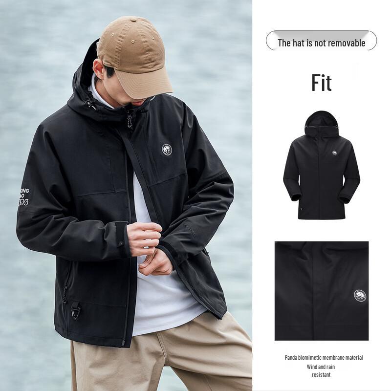 Camel Panda Unisex Waterproof Hard Shell Jacket
